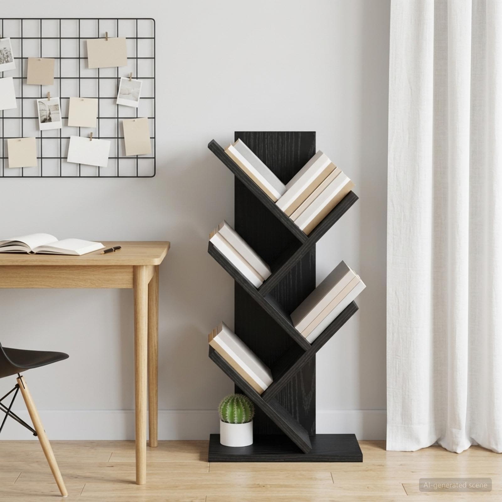 Boomboekenplank 4-laags 30 x 18 x 60 cm Bewerkt hout