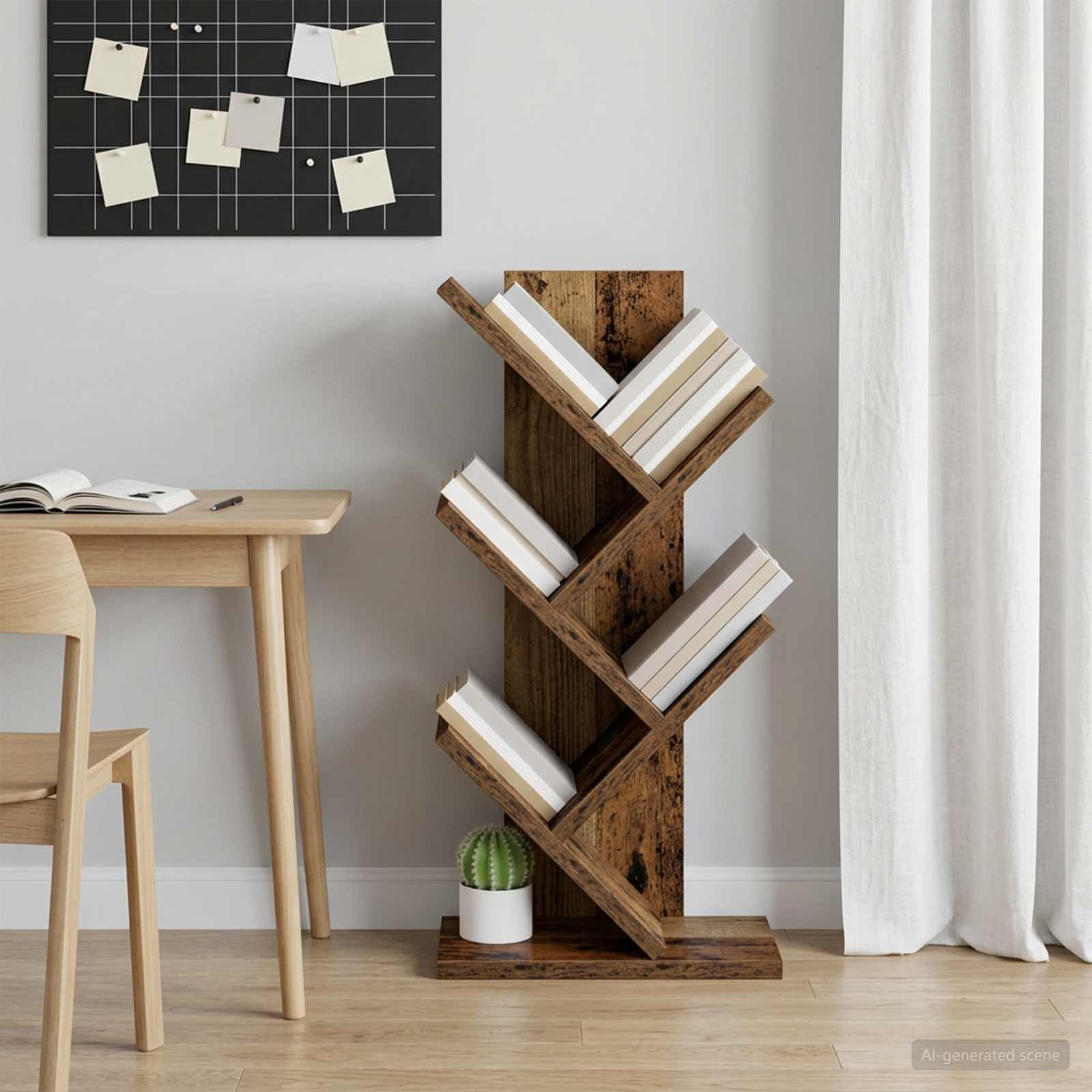 Boekenkast in de vorm van een boom 4-vaks 30 x 18 x 60 cm