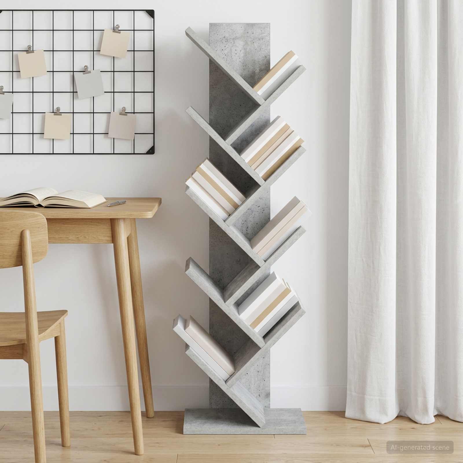 Boom boekenplank 6-laags 30 x 18 x 100 cm Bewerkt hout