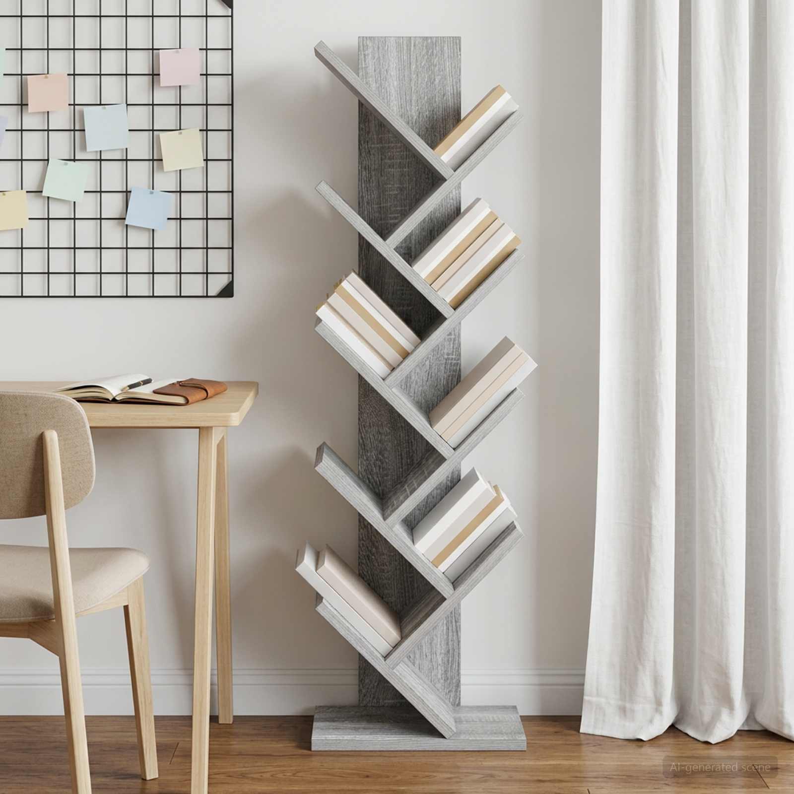 Boom Boekenplank 6-Tier 30 x 18 x 100 cm Bewerkt hout