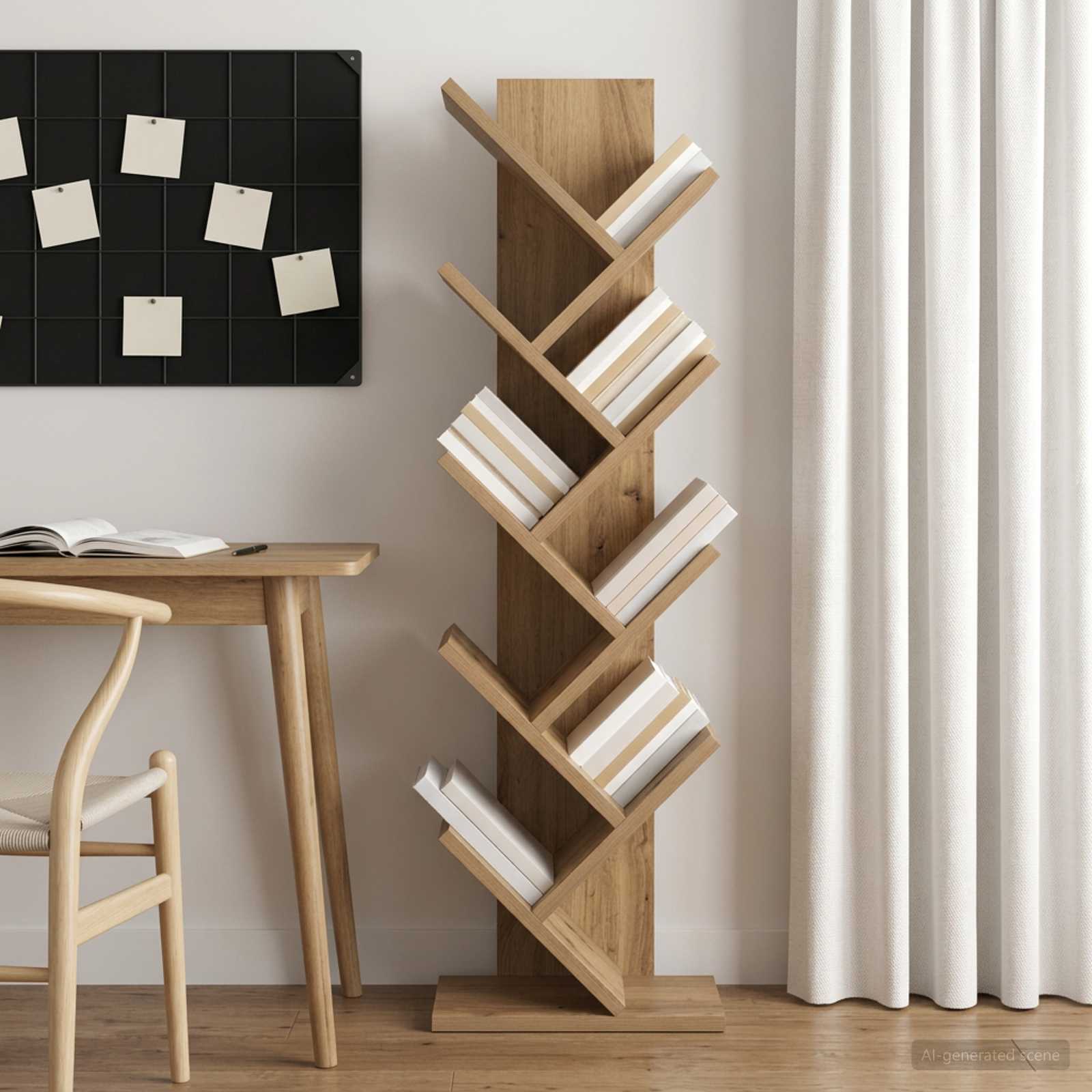Boom boekenplank 6-laags 30 x 18 x 100 cm Bewerkt hout