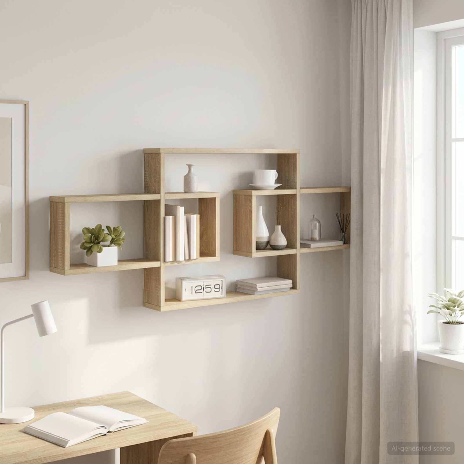 Wandplank Sonoma Eiken 130 x 10 x 50 cm Bewerkt hout