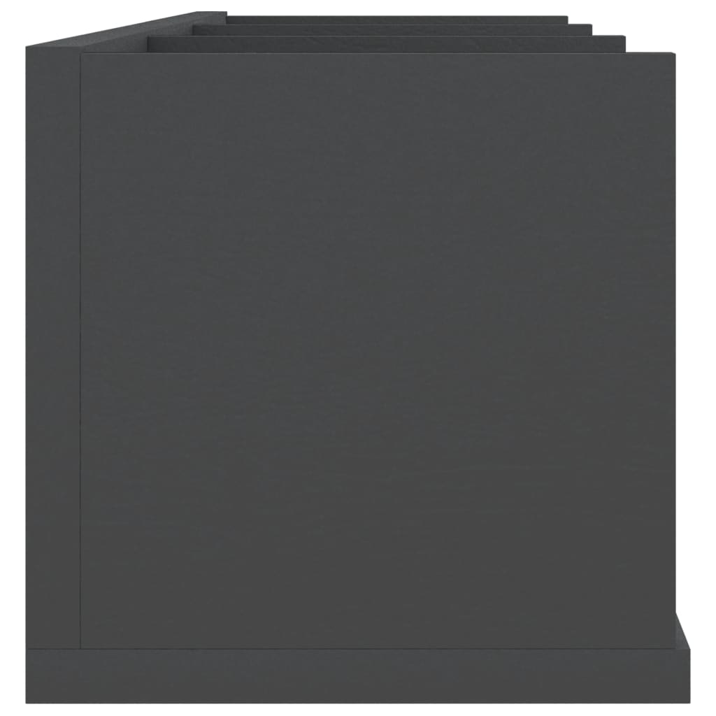 Cd-wandschap 75x18x18 cm bewerkt hout grijs – afbeelding 5