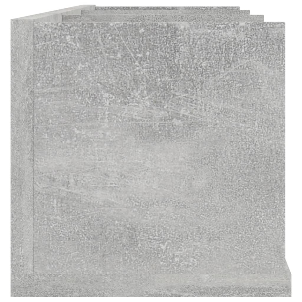Cd-wandschap 75x18x18 cm bewerkt hout betongrijs – afbeelding 5
