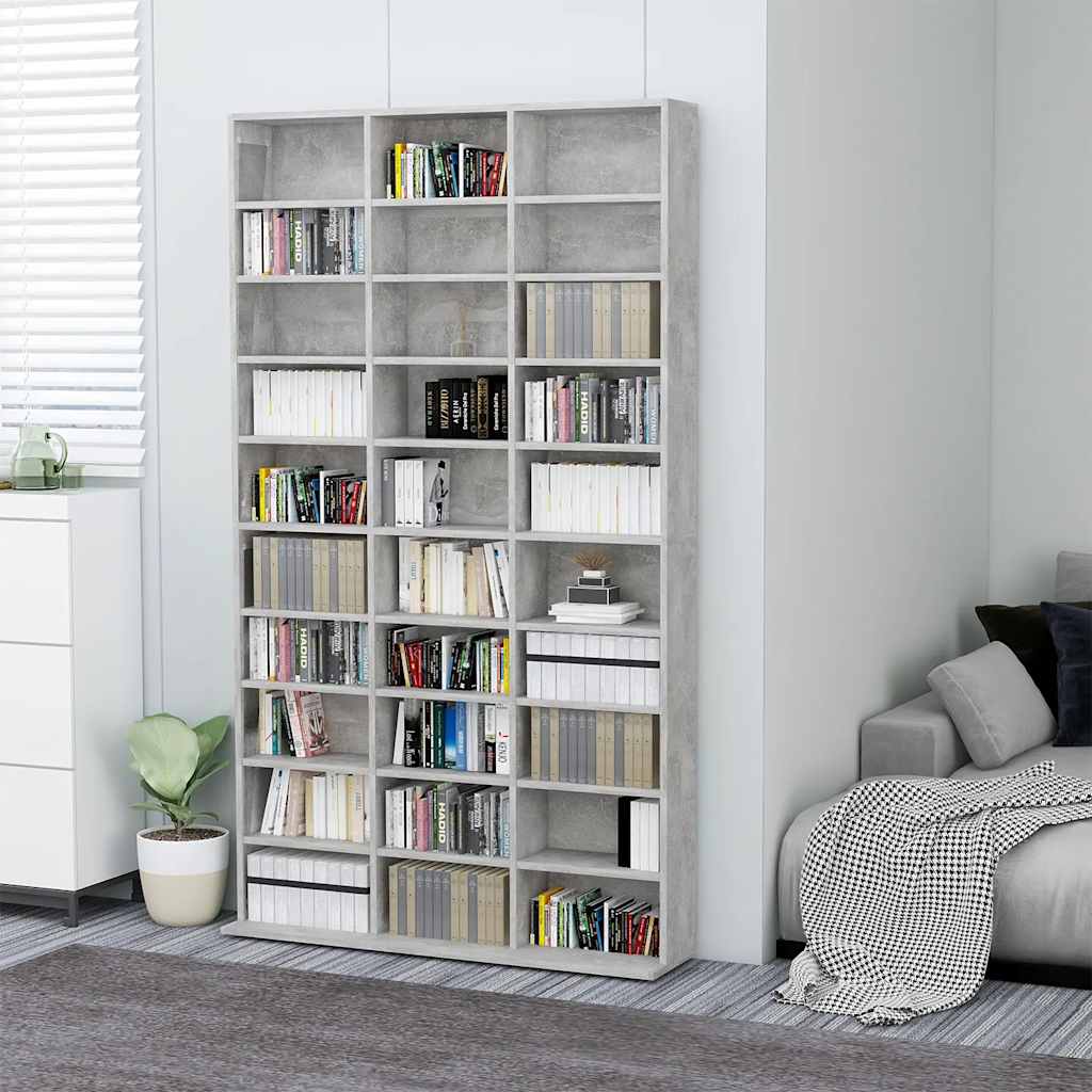 Cd-kast 102x16x177,5 cm bewerkt hout betongrijs