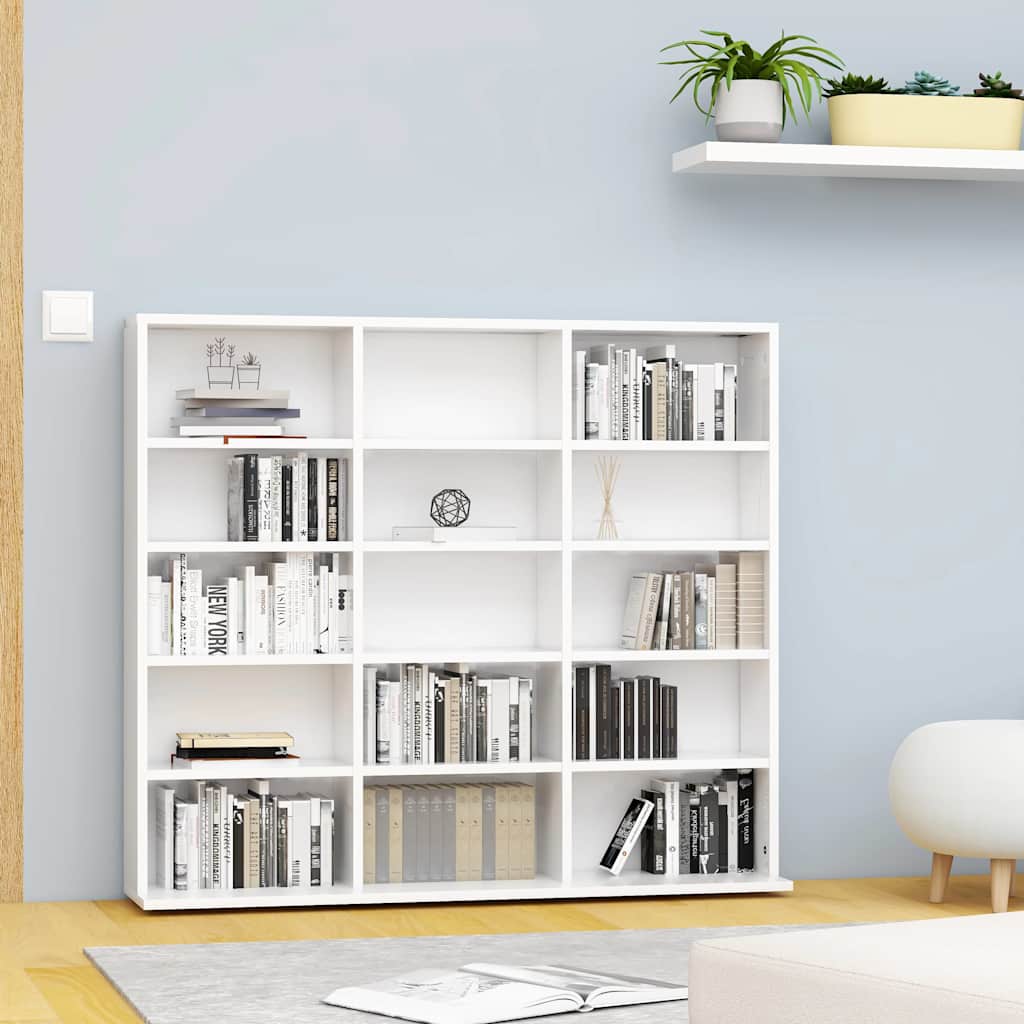 Cd-kast 100x23x89,5 cm bewerkt hout wit