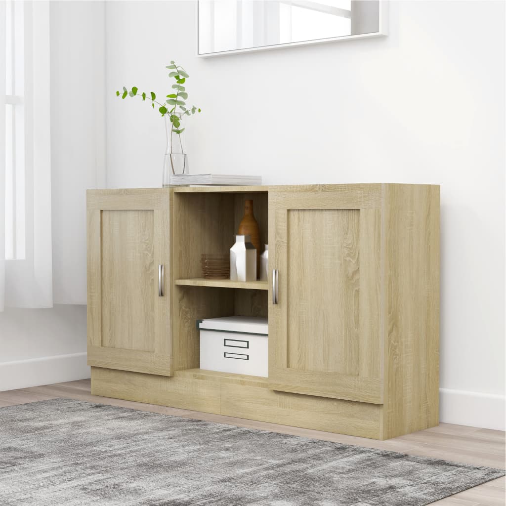 Dressoir 120x30,5x70 cm bewerkt hout sonoma eikenkleurig