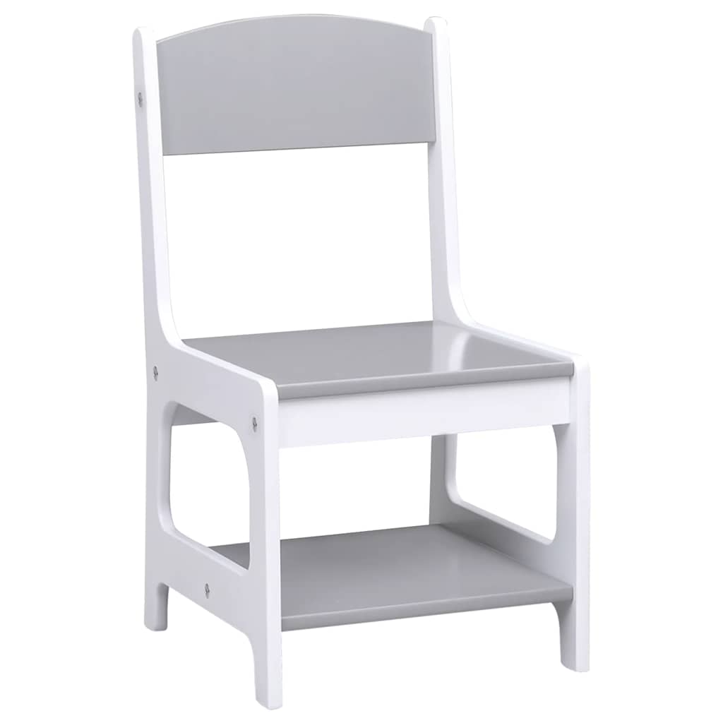 Kindertafel met 2 stoelen MDF wit – afbeelding 10