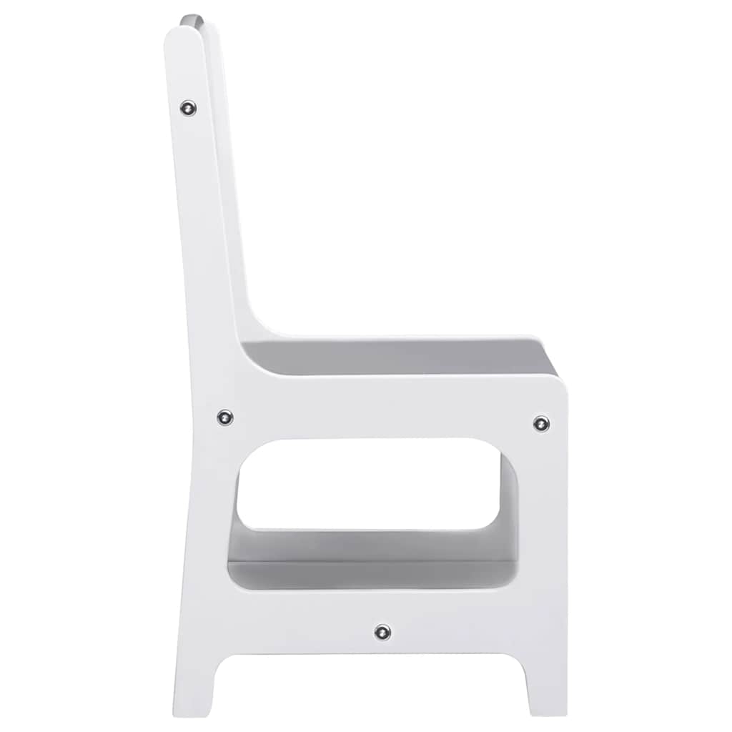 Kindertafel met 2 stoelen MDF wit – afbeelding 12