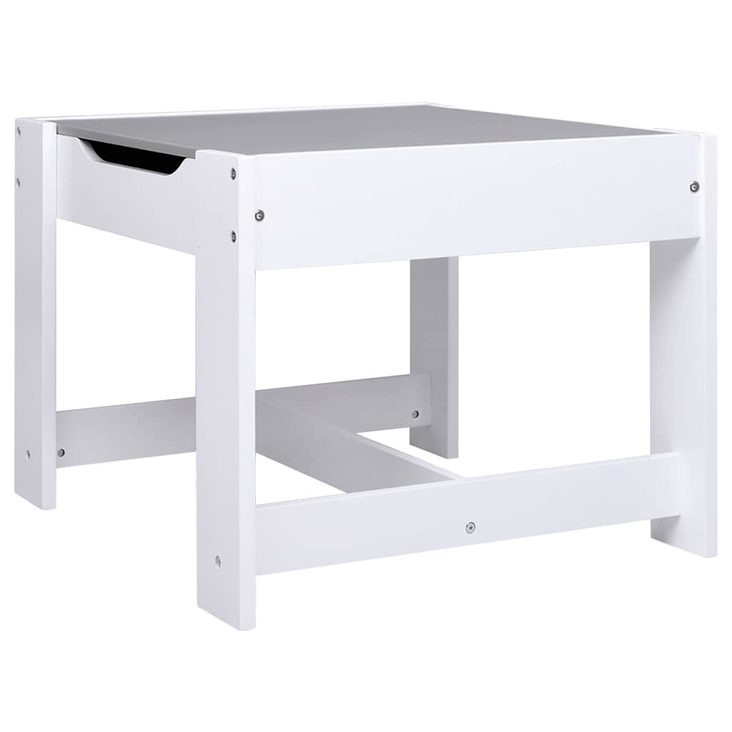 Kindertafel met 2 stoelen MDF wit – afbeelding 5
