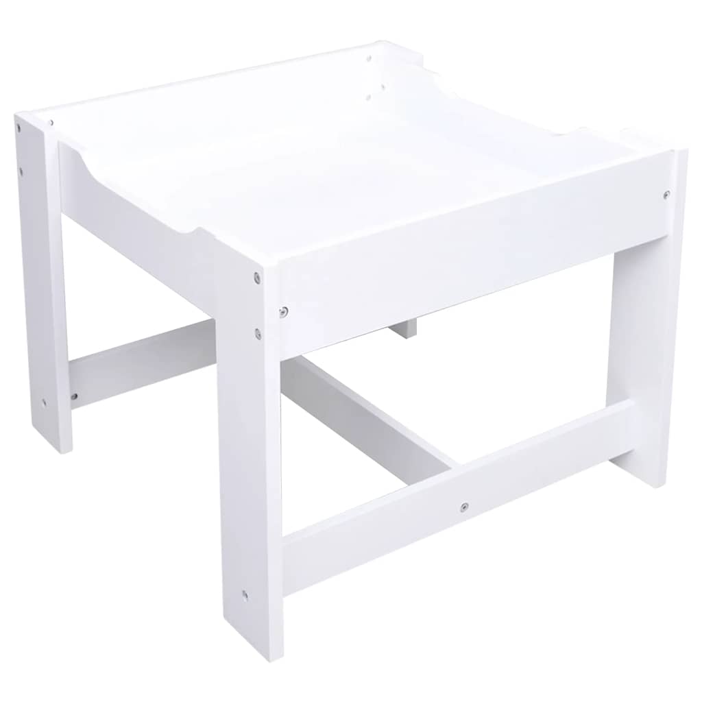 Kindertafel met 2 stoelen MDF wit – afbeelding 8