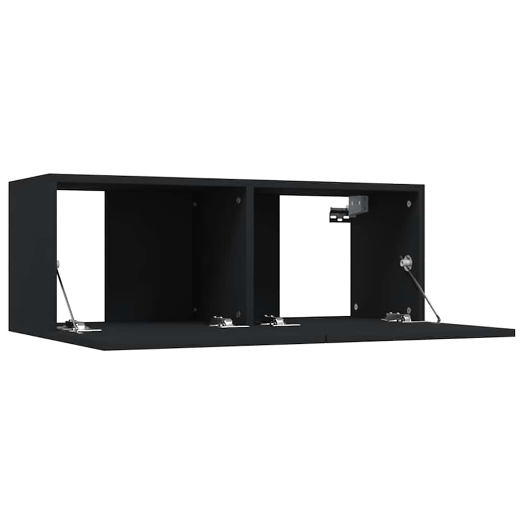 Tv-meubelen 2 st 80x30x30 cm bewerkt hout zwart – afbeelding 5