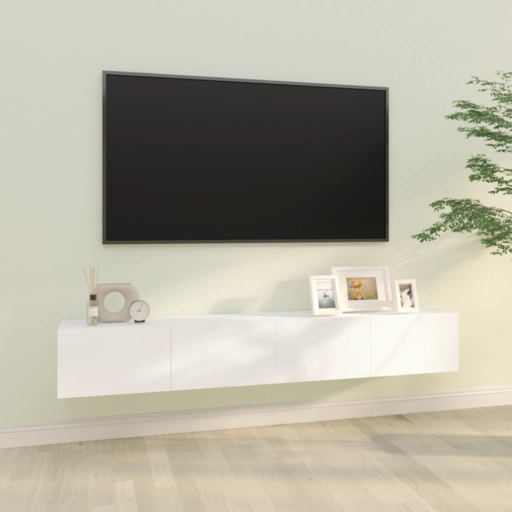 Tv-wandmeubels 2 st 100x30x30 cm bewerkt hout wit