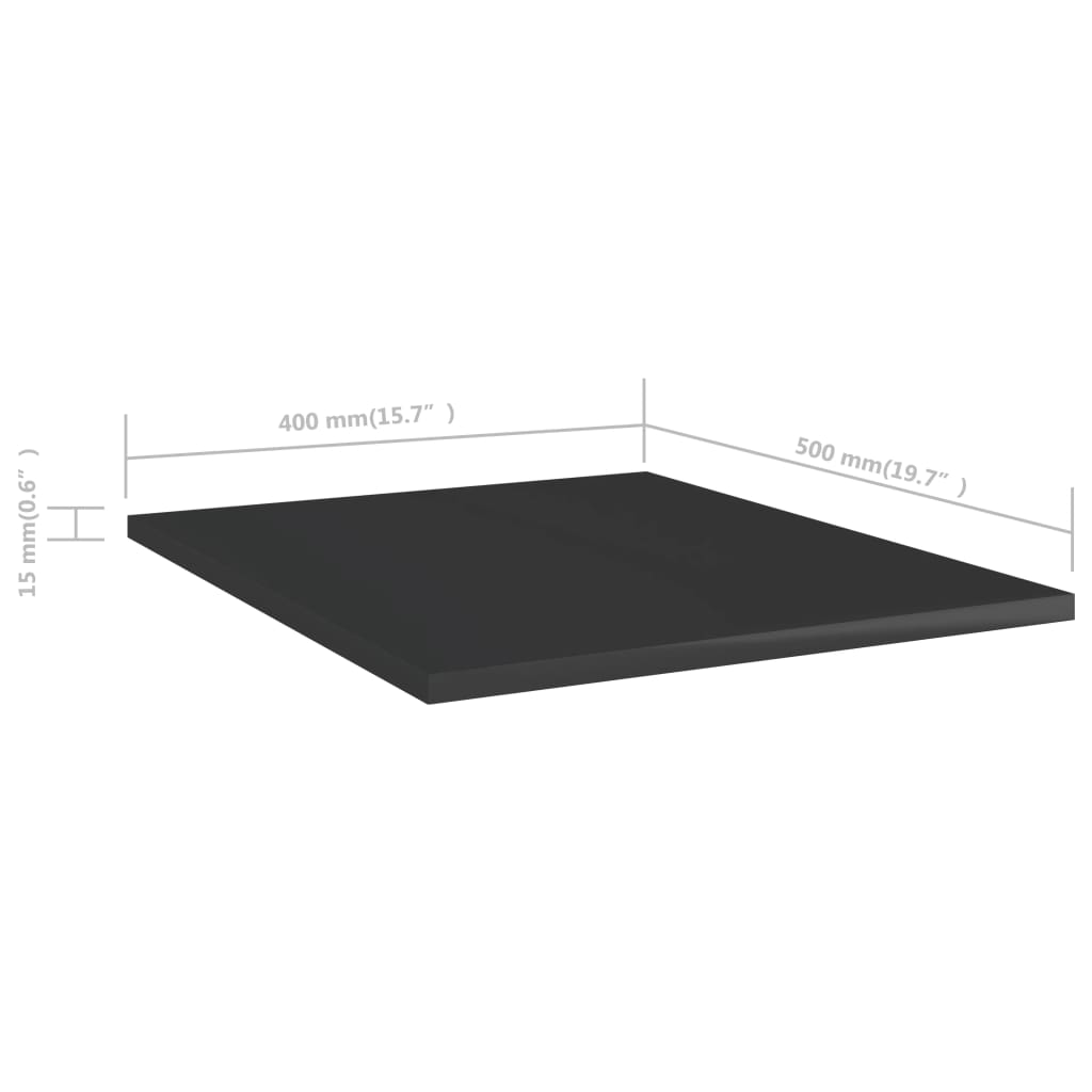 Wandschappen 8 st 40x50x1,5 cm bewerkt hout hoogglans zwart – afbeelding 6