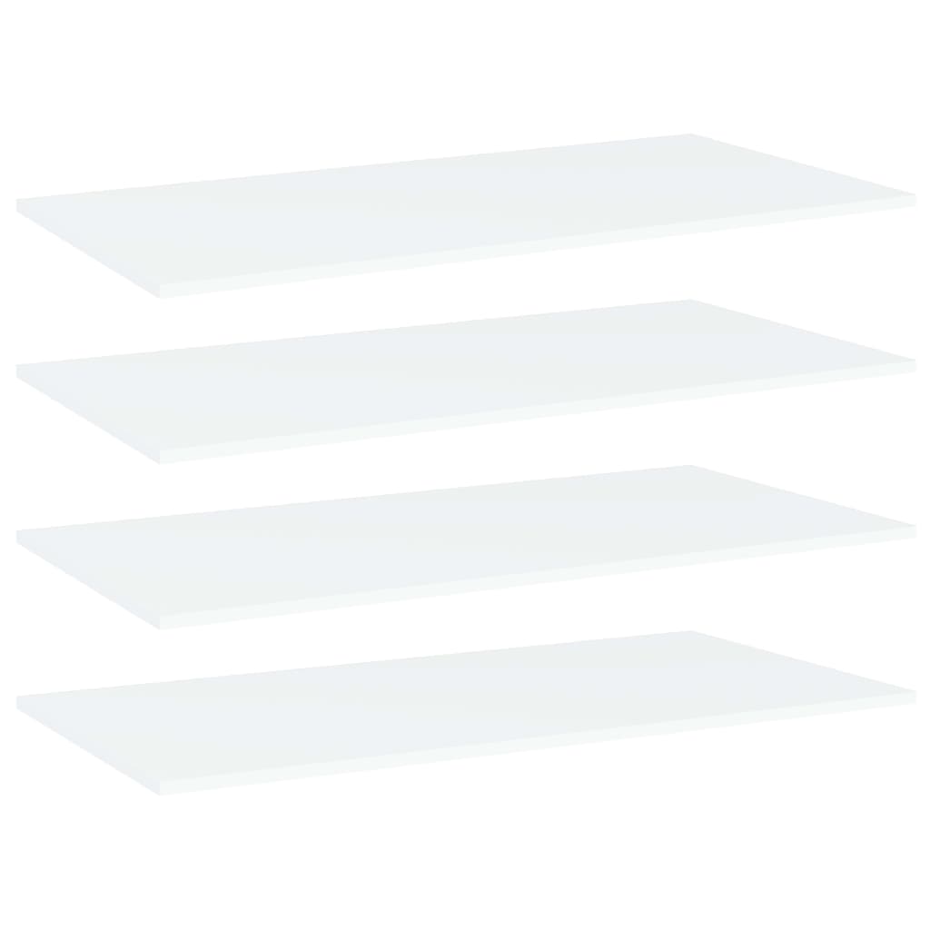 Wandschappen 4 st 80x20x1,5 cm bewerkt hout wit