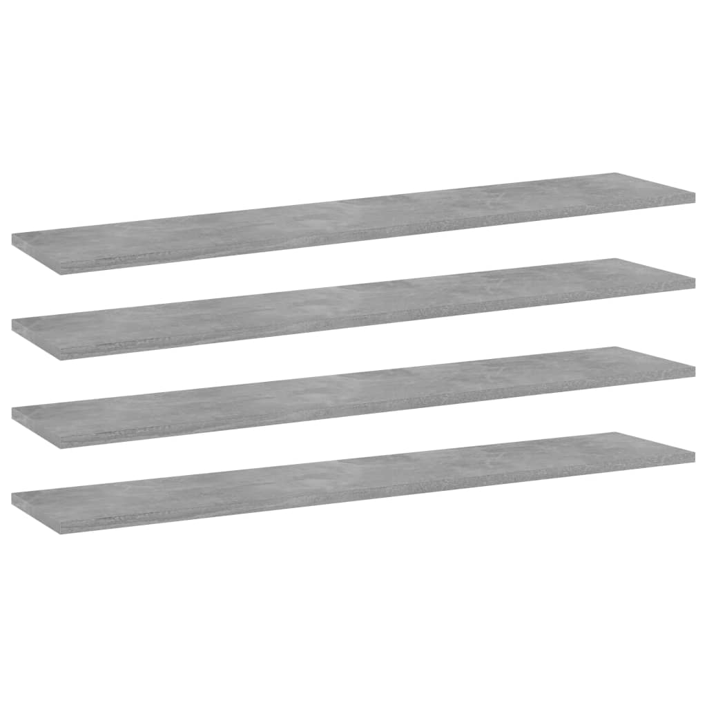 Wandschappen 4 st 100x20x1,5 cm bewerkt hout betongrijs – afbeelding 1