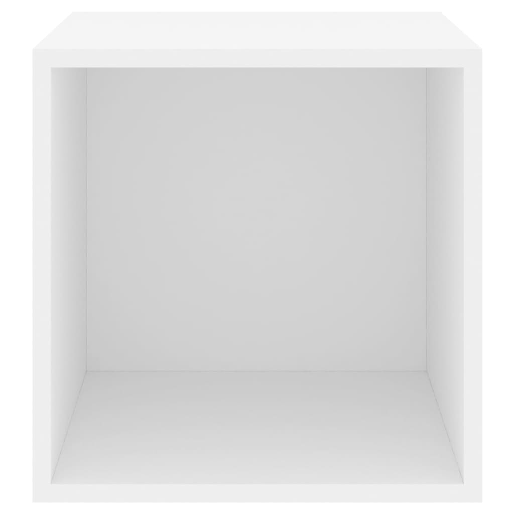 Wandkasten 2 st 37x37x37 cm bewerkt hout wit – afbeelding 8