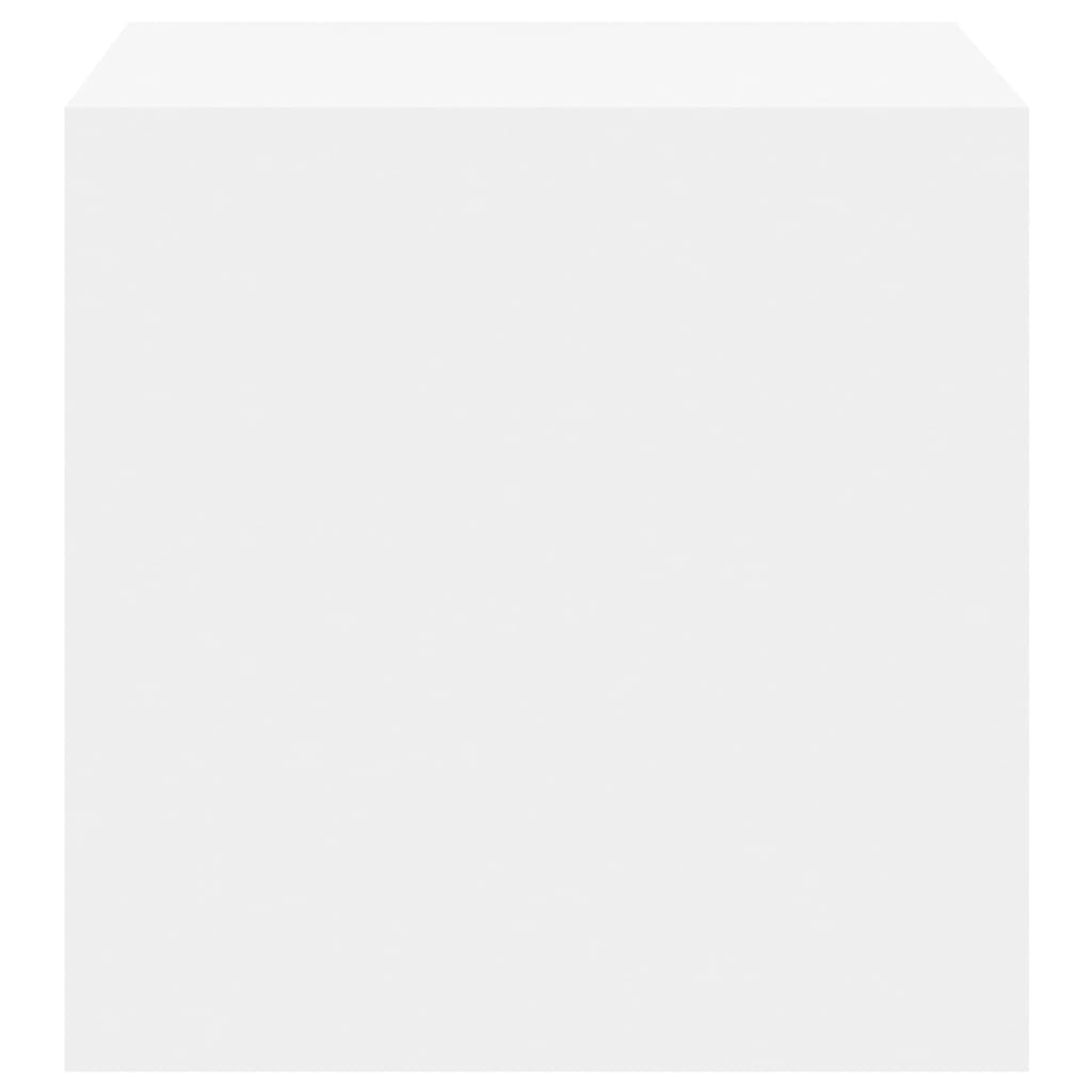 Wandkasten 2 st 37x37x37 cm bewerkt hout wit – afbeelding 9