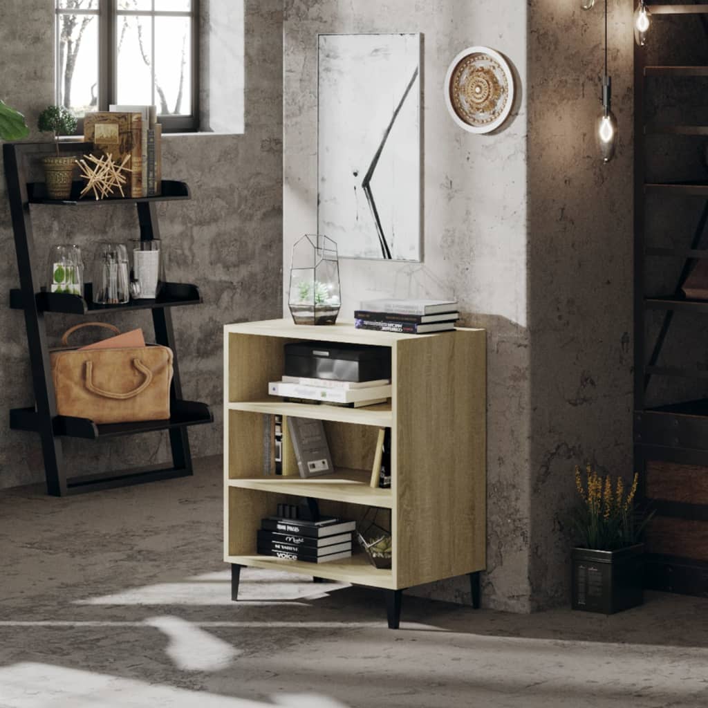 Dressoir 57x35x70 cm bewerkt hout sonoma eikenkleurig – afbeelding 1
