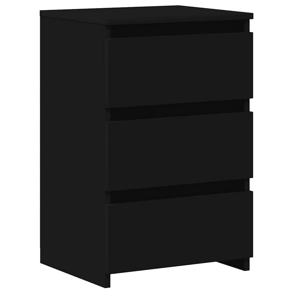 Nachtkastjes 2 st 40x35x62,5 cm bewerkt hout zwart – afbeelding 3
