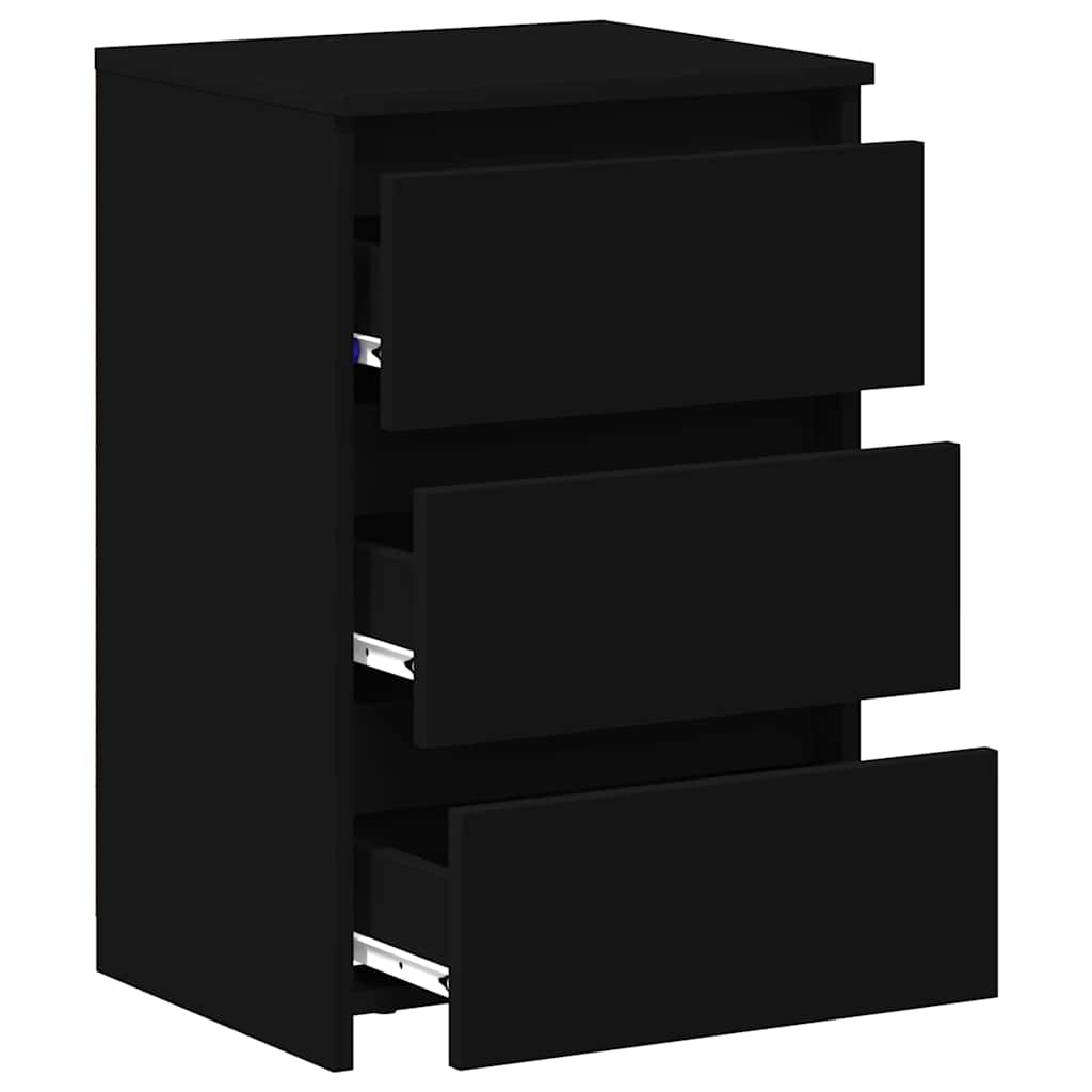 Nachtkastjes 2 st 40x35x62,5 cm bewerkt hout zwart – afbeelding 5