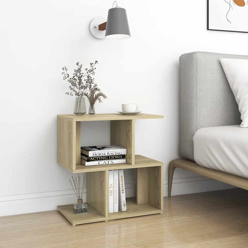 Nachtkastje 50x30x51,5 cm bewerkt hout sonoma eikenkleurig