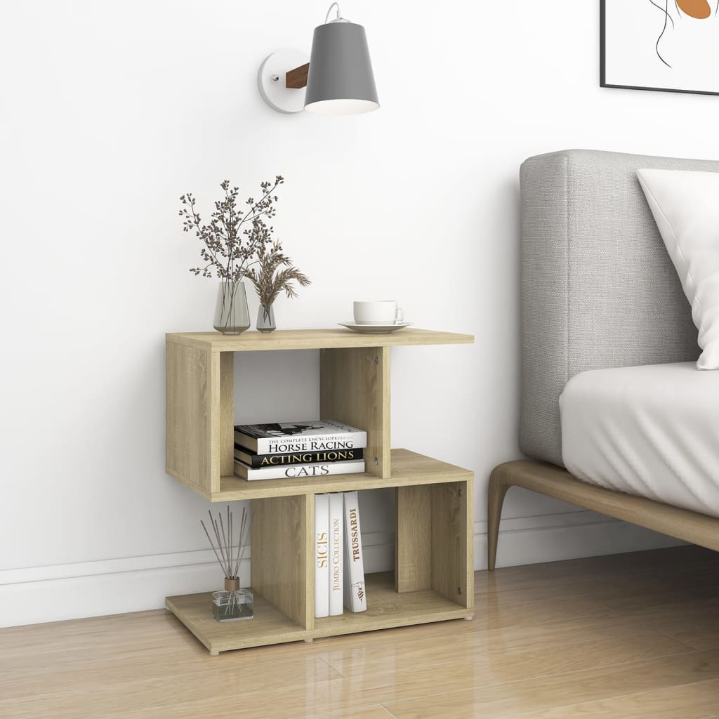 Nachtkastjes 2 st 50x30x51,5 cm bewerkt hout sonoma eikenkleur