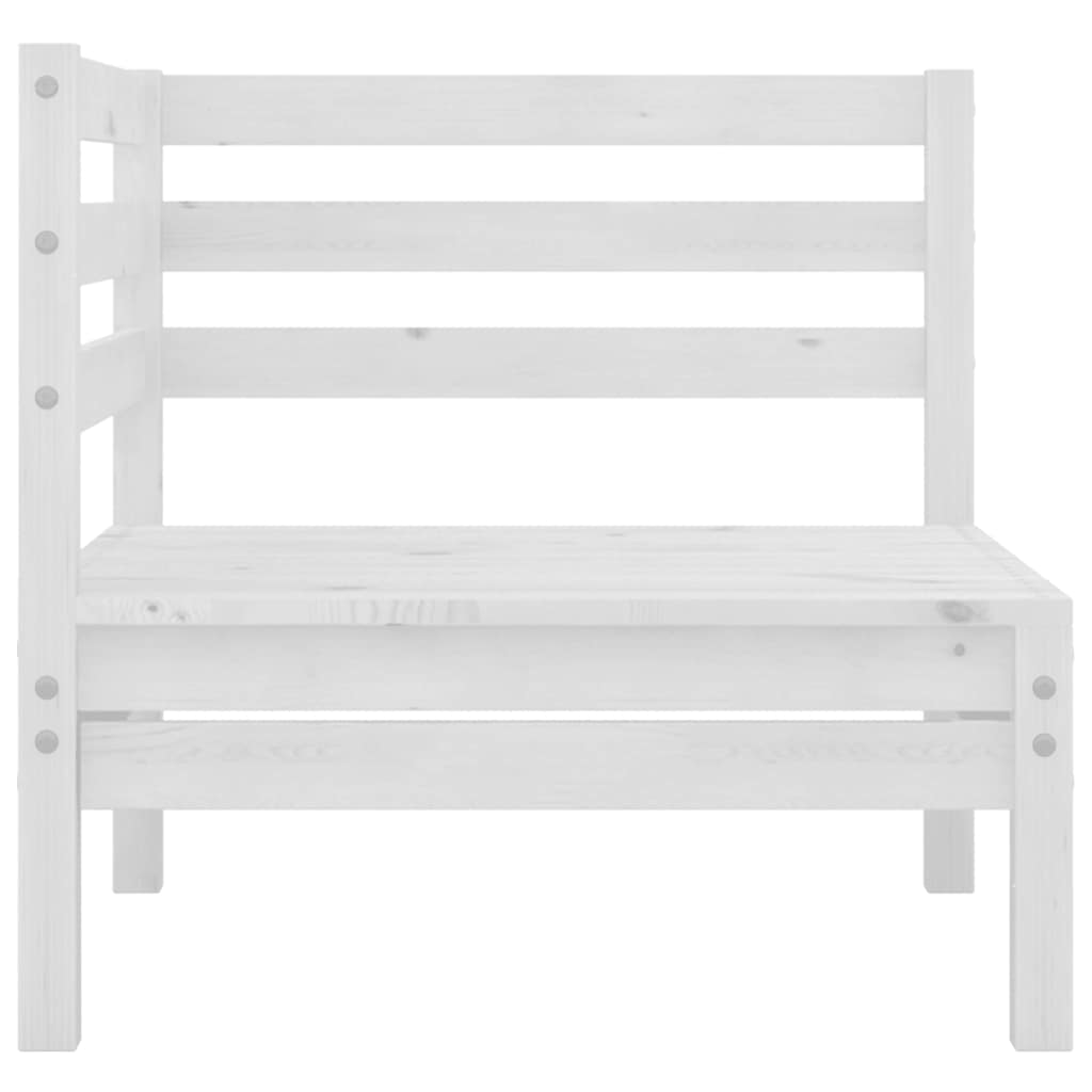 Tuinhoekbanken 2 st massief grenenhout wit – afbeelding 4