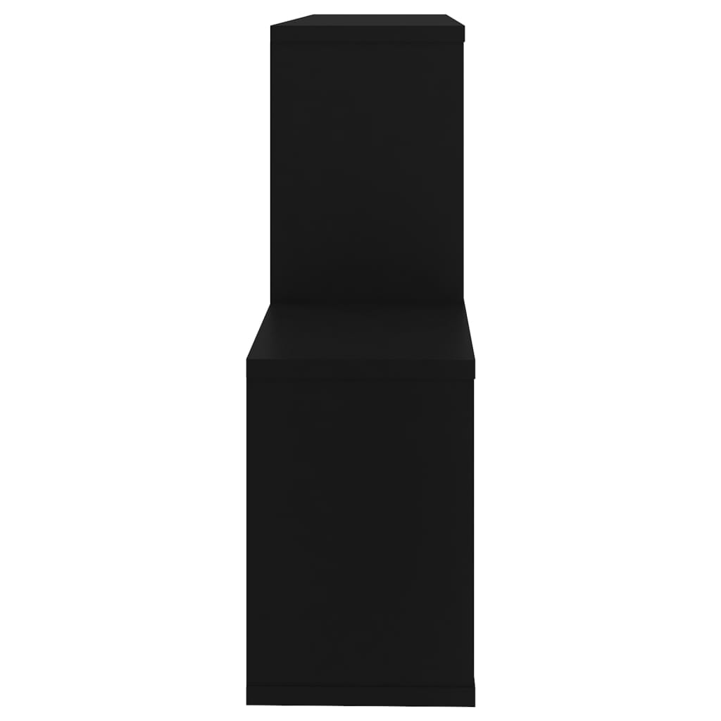 Wandschap 100x18x53 cm bewerkt hout zwart – afbeelding 5