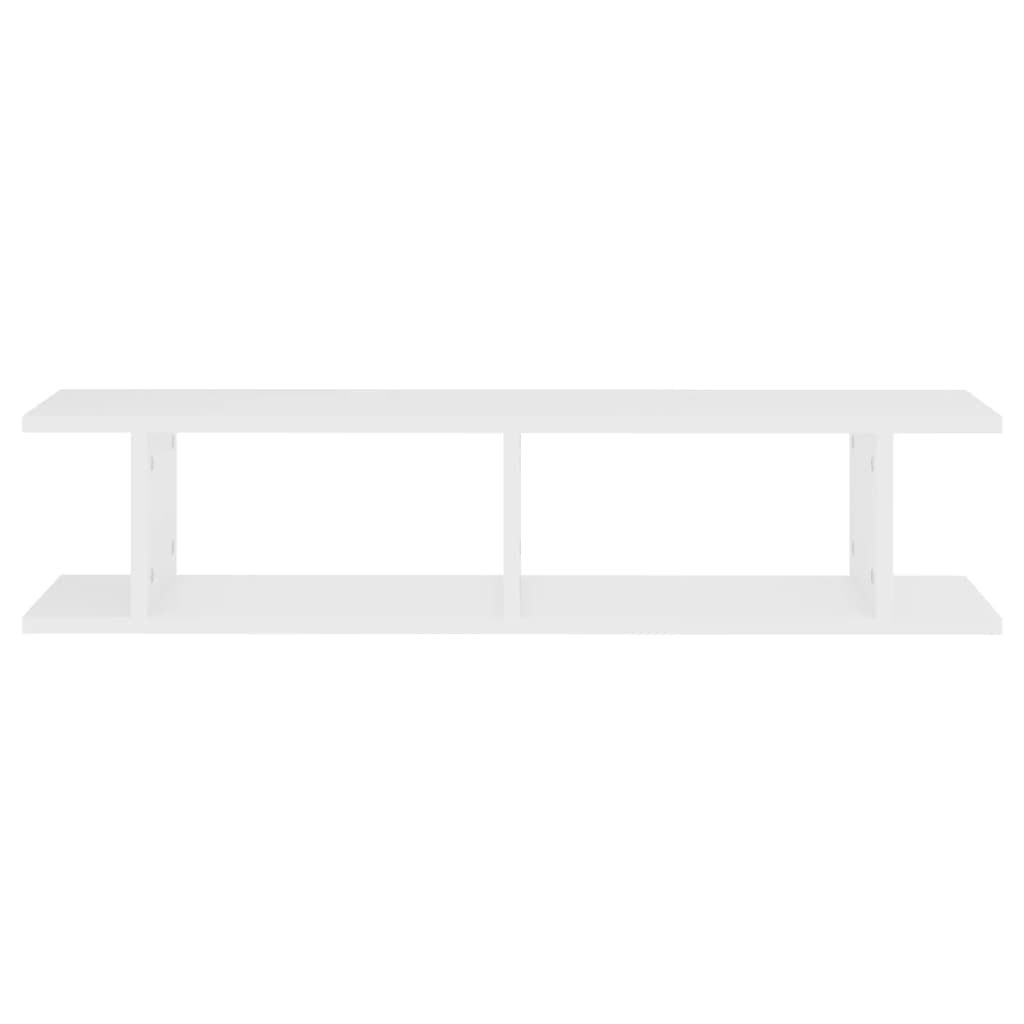 Wandschappen 2 st 90x18x20 cm bewerkt hout wit – afbeelding 5