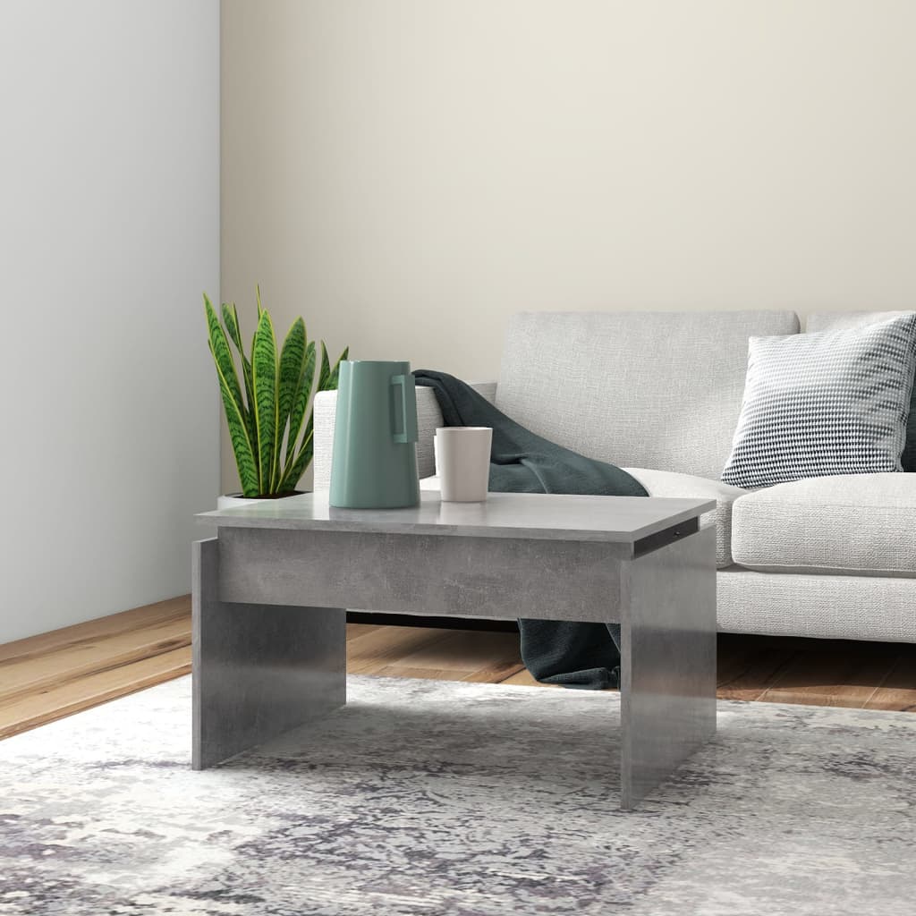 Salontafel 68x50x38 cm bewerkt hout betongrijs