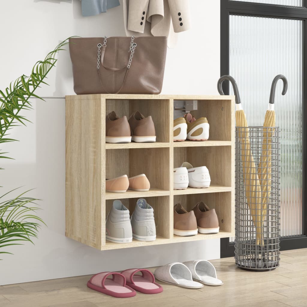 Schoenenkast 52,5x30x50 cm sonoma eikenkleurig – afbeelding 1