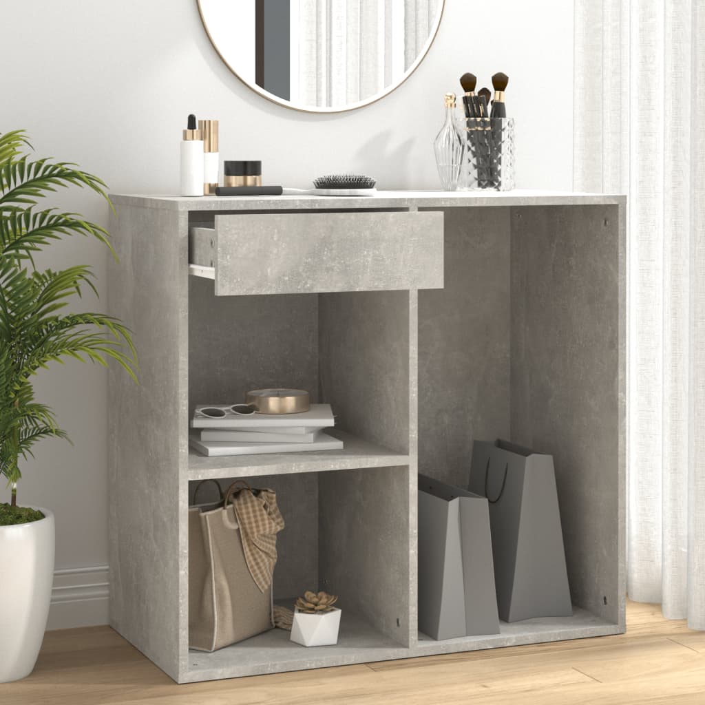 Cosmeticakast 80x40x75 cm bewerkt hout grijs – afbeelding 1