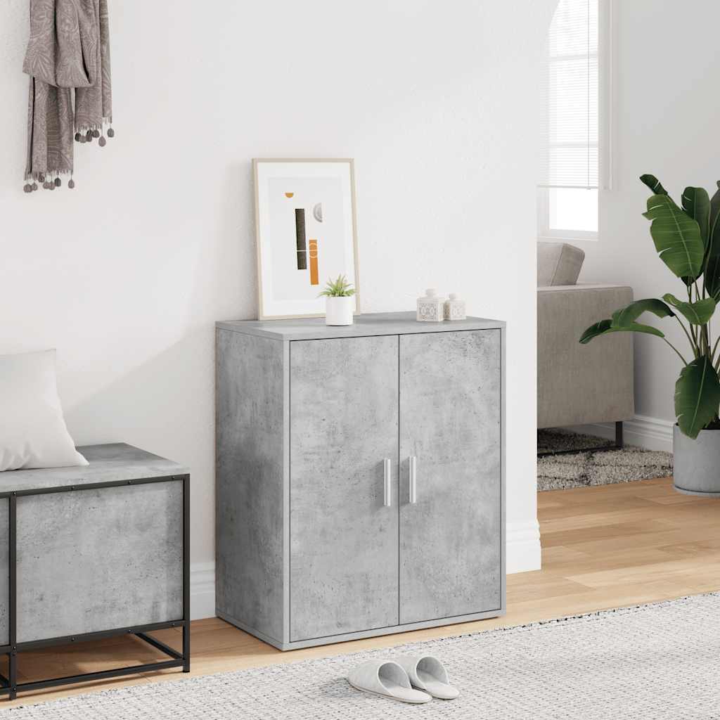 Schoenenkast 60x35x70 cm bewerkt hout betongrijs