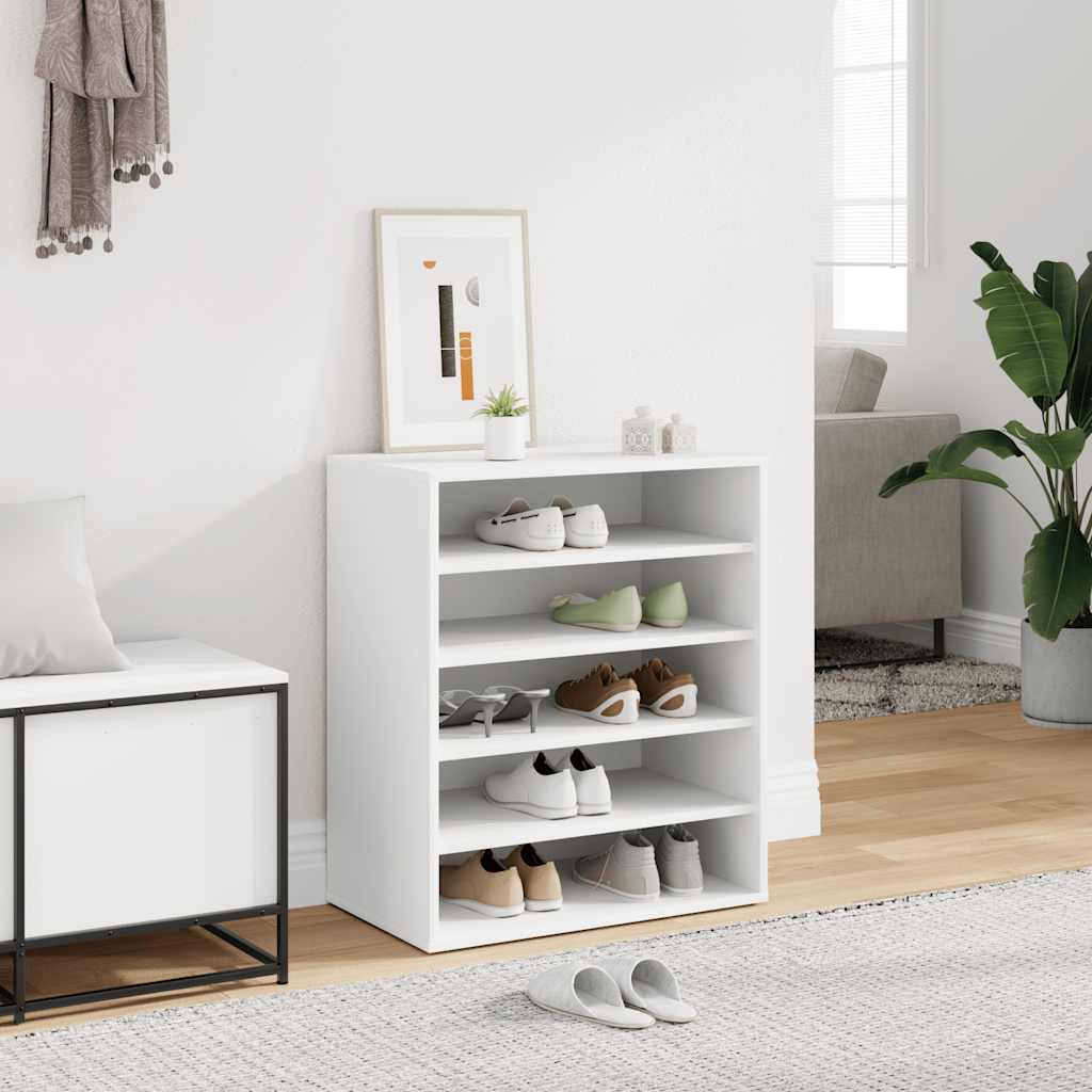 Schoenenkast 60x35x70 cm bewerkt hout wit