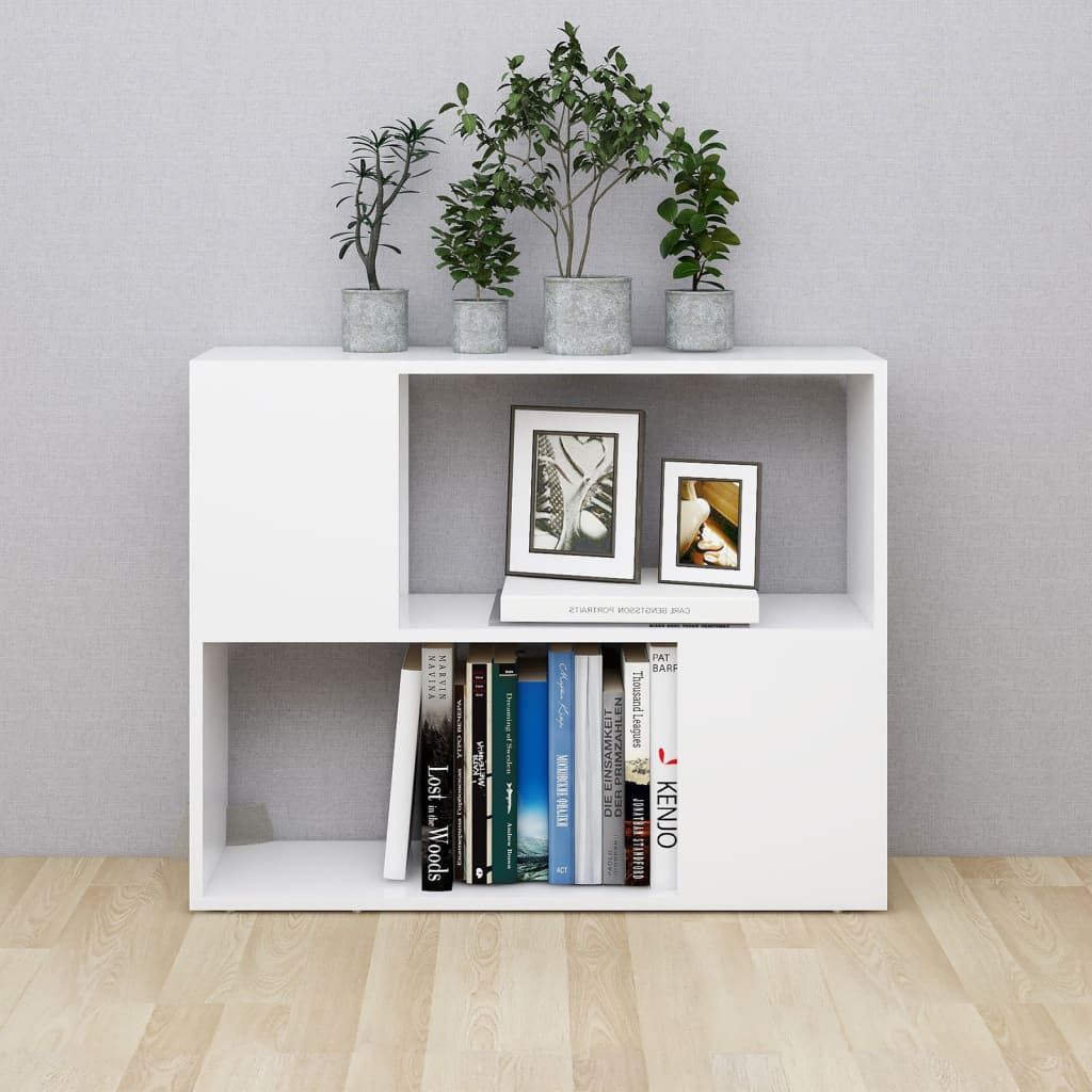 Tv-meubel 80x24x63 cm bewerkt hout wit – afbeelding 3