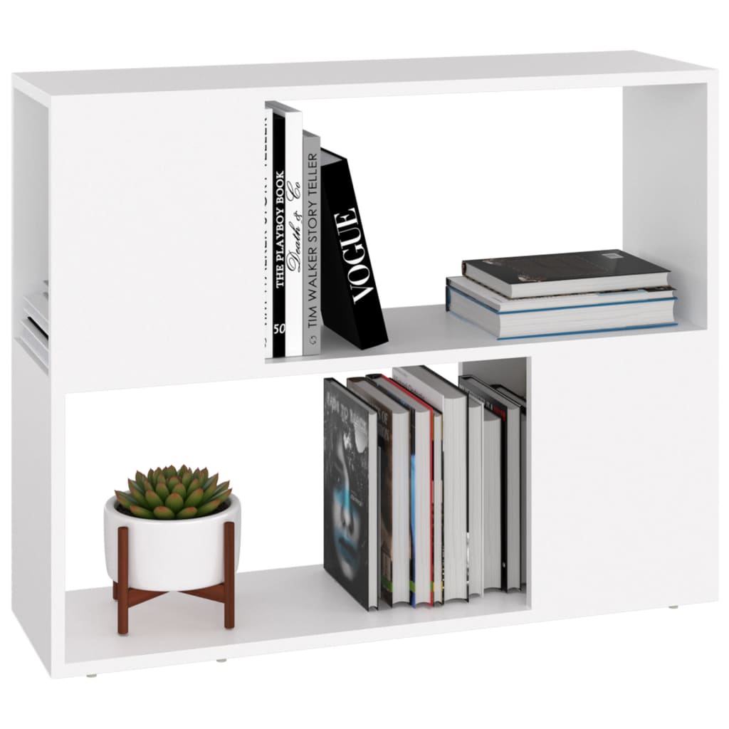 Tv-meubel 80x24x63 cm bewerkt hout wit – afbeelding 4