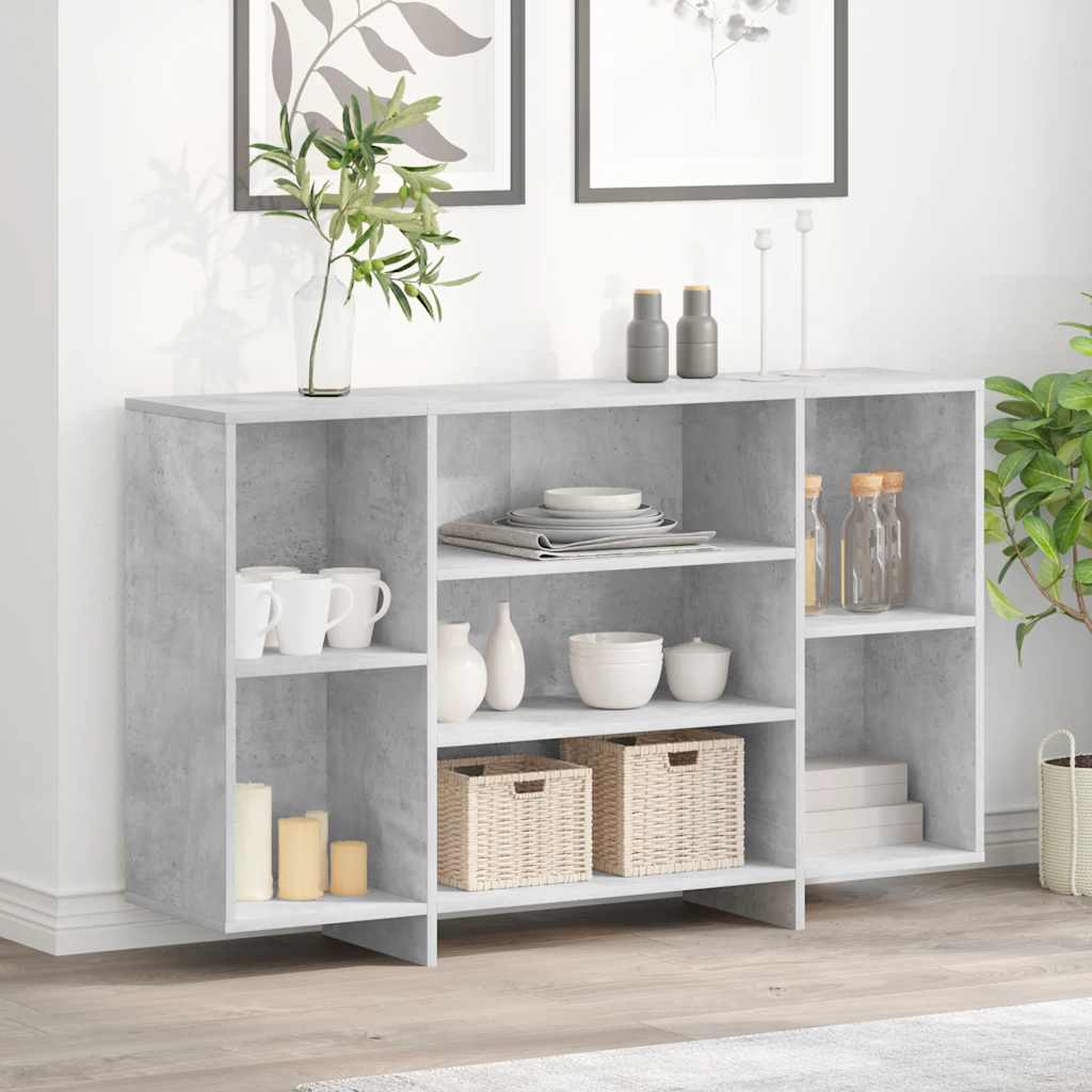 Dressoir 120x30x75 cm bewerkt hout betongrijs