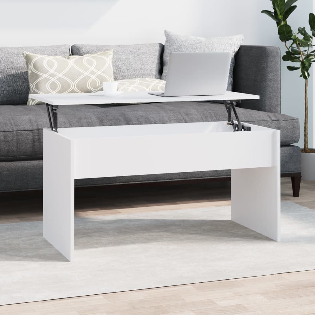 Salontafel 102x50,5x52,5 cm bewerkt hout wit