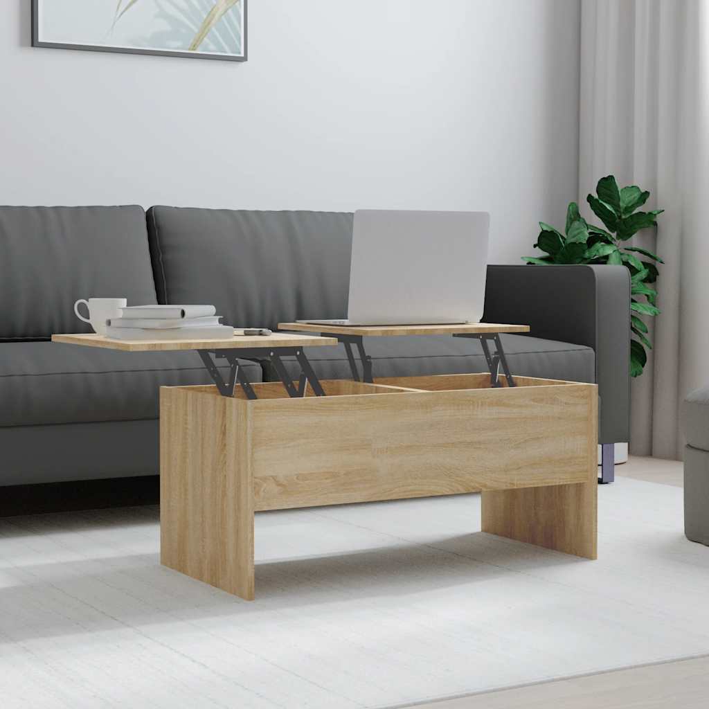 Salontafel 102x50,5x46,5 cm bewerkt hout sonoma eikenkleurig