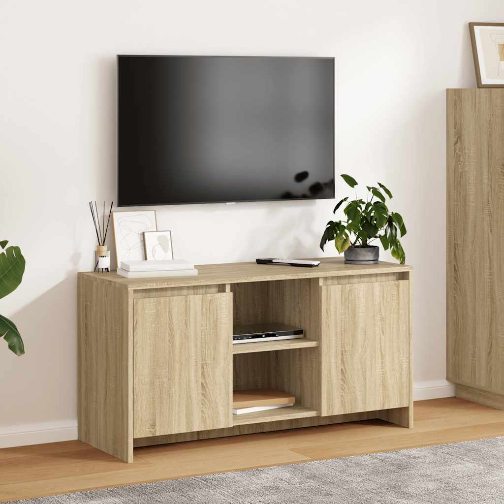 Tv-meubel 102x37,5x52,5 cm bewerkt hout sonoma eikenkleurig