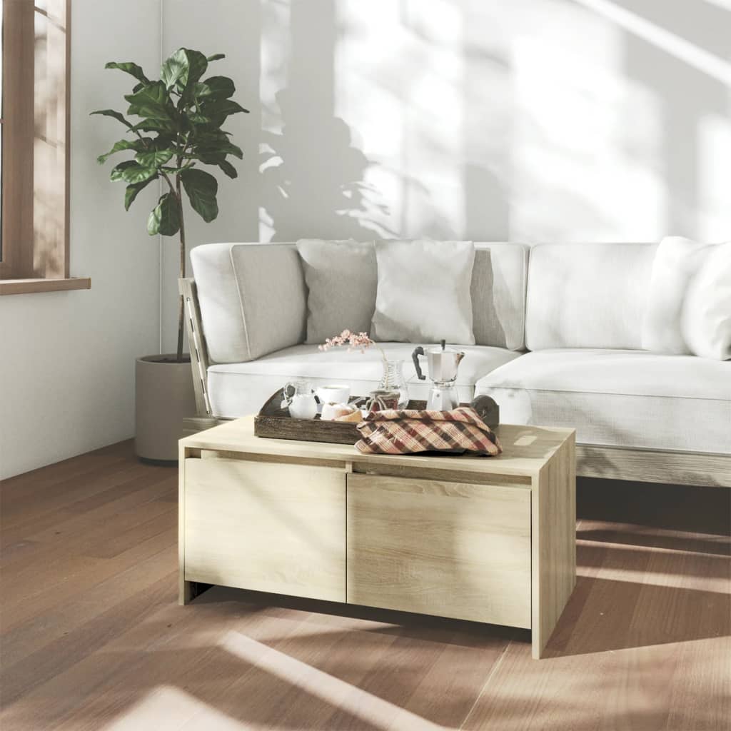 Salontafel 90x50x41,5 cm bewerkt hout sonoma eikenkleurig