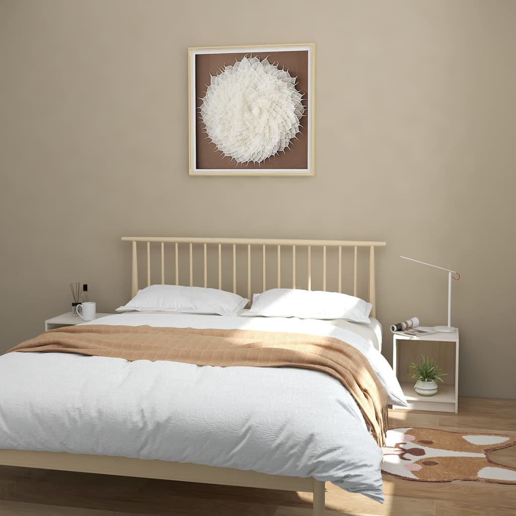 Nachtkastjes 2 st 35,5x33,5x41,5 cm massief grenenhout wit – afbeelding 1