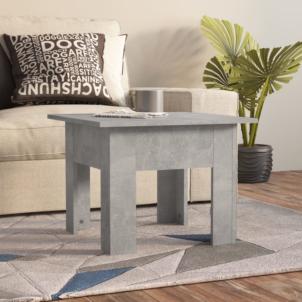 Salontafel 55x55x42 cm bewerkt hout betongrijs