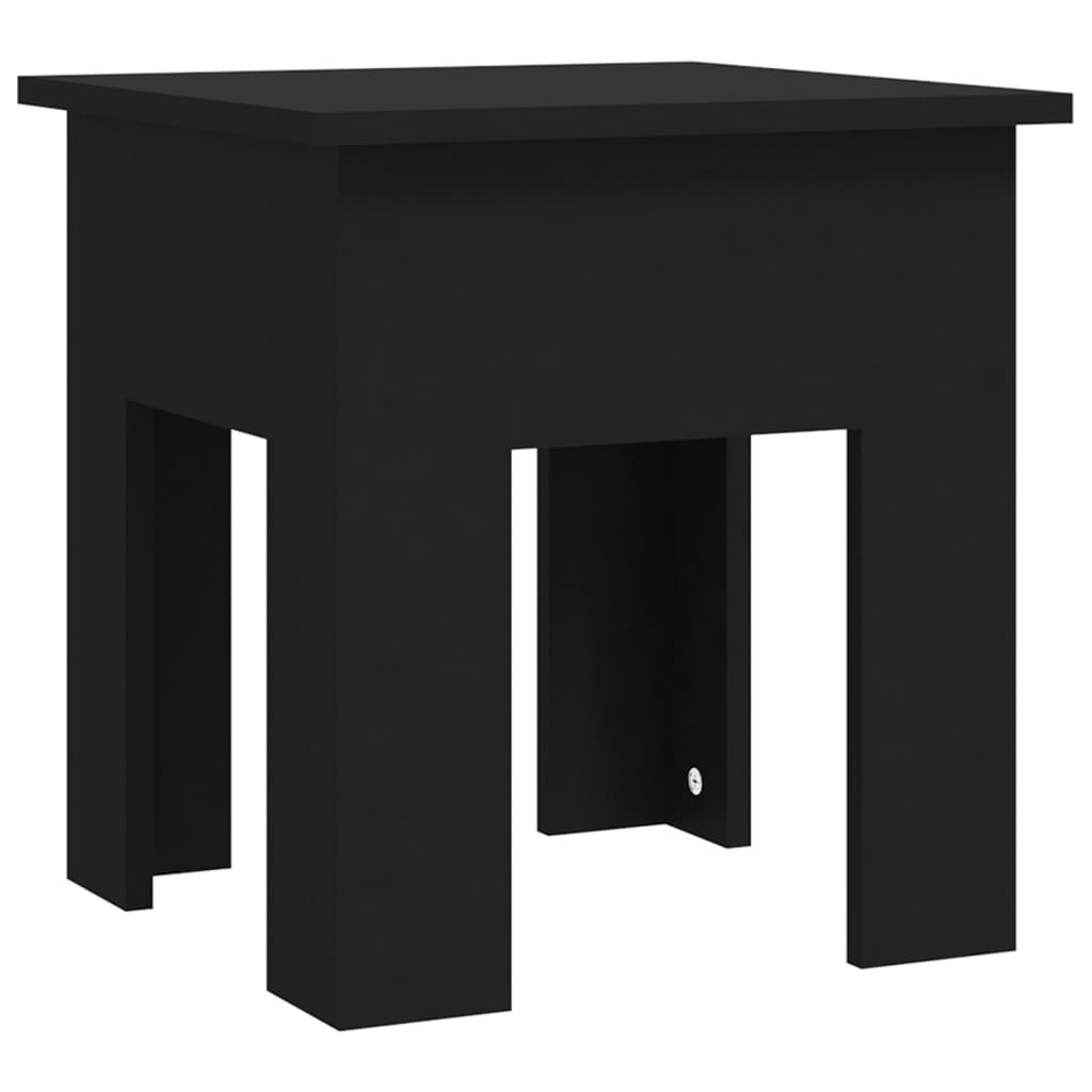 Salontafel 40x40x42 cm bewerkt hout zwart – afbeelding 2
