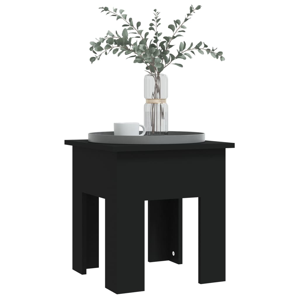 Salontafel 40x40x42 cm bewerkt hout zwart – afbeelding 4