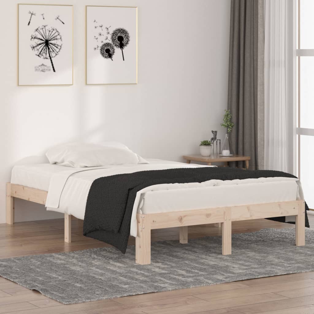 Bedframe massief hout 120x190 cm – afbeelding 1