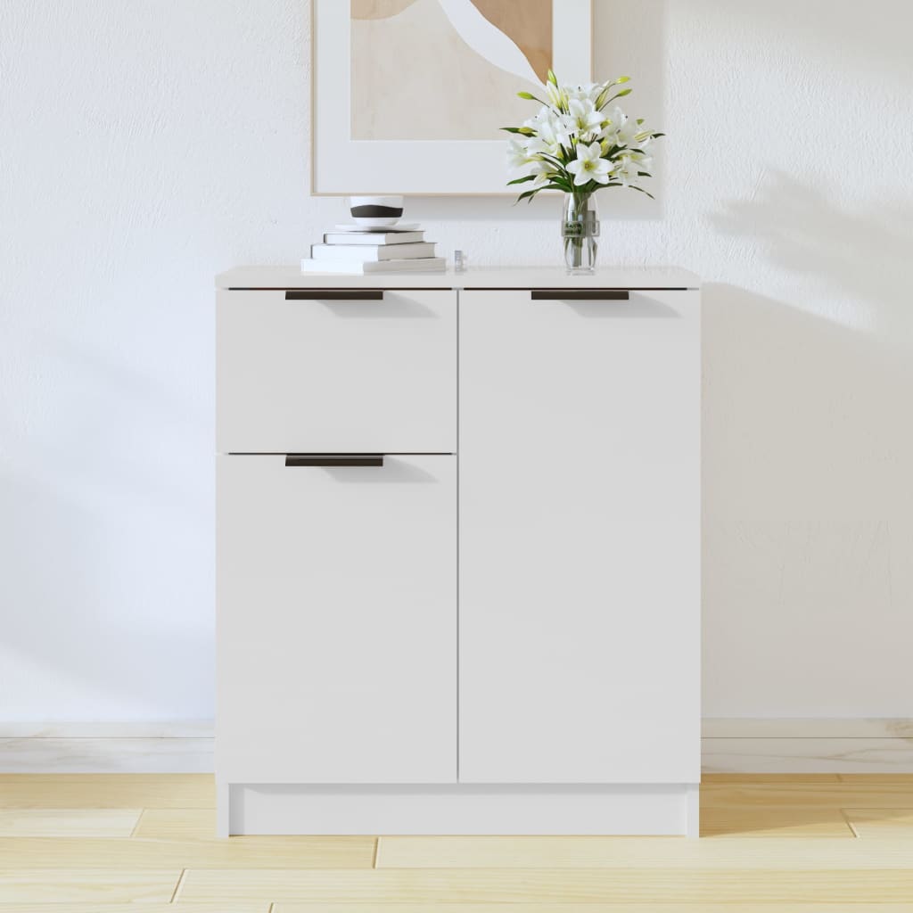 Dressoir 60x30x70 cm bewerkt hout wit