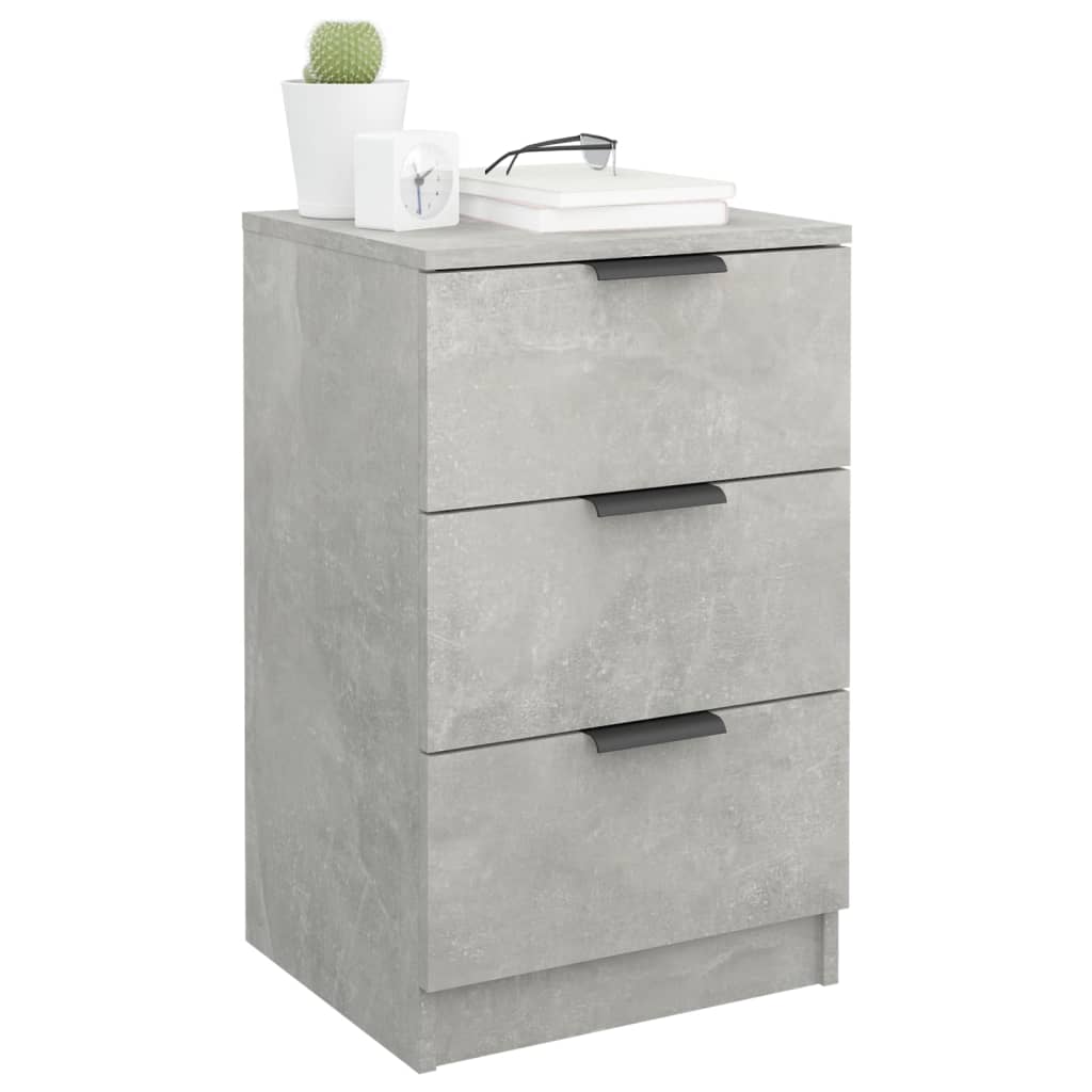Nachtkastjes 2 st 40x36x65 cm betongrijs – afbeelding 8