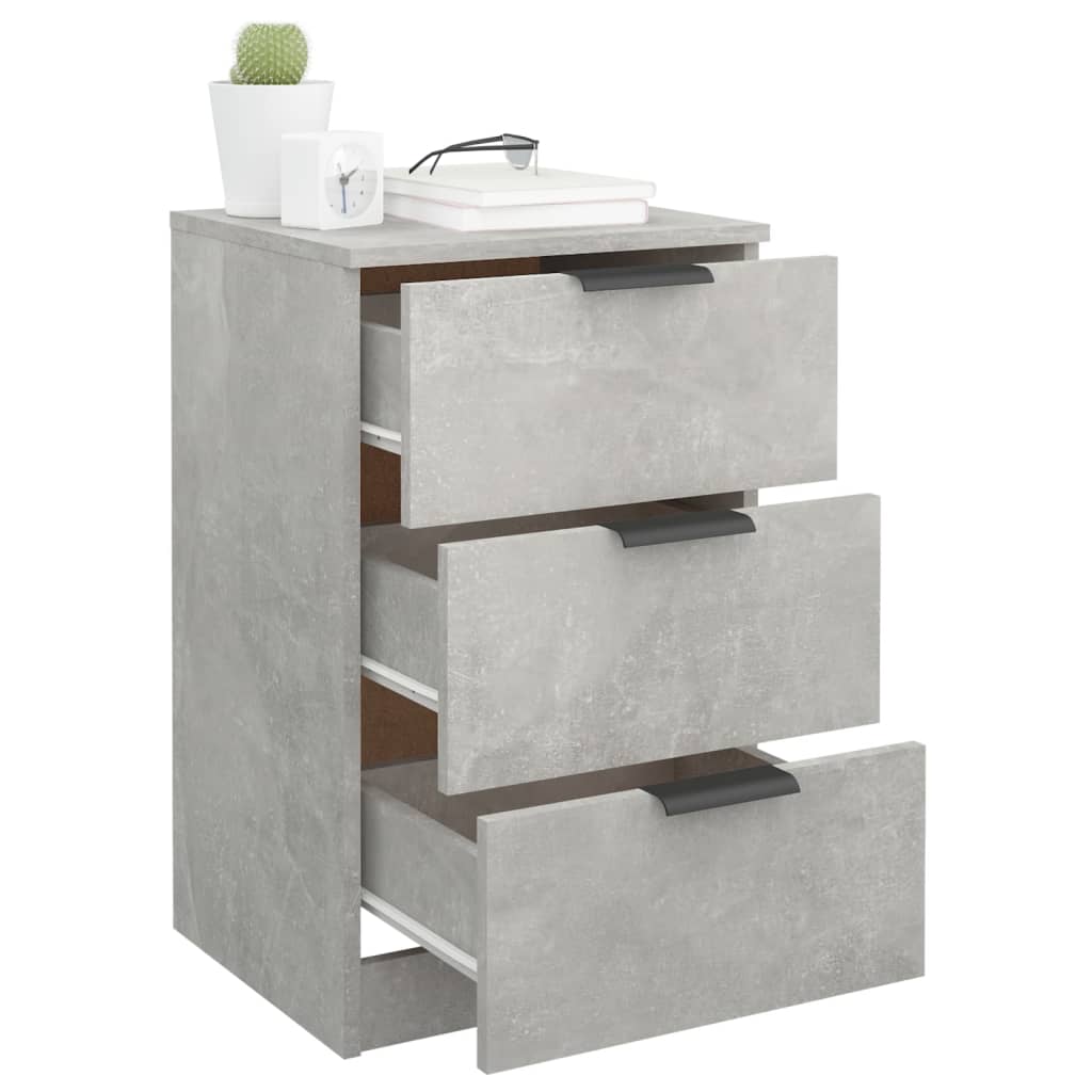 Nachtkastjes 2 st 40x36x65 cm betongrijs – afbeelding 9